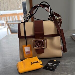 Valentino by Mario Valentino Beige and Brown Women's Bag